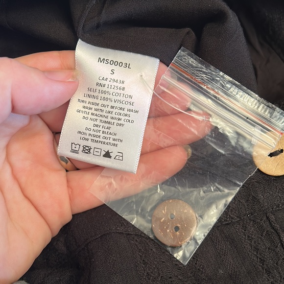 Miss Me Boho Black Button Up Midi Skirt NWT - Picture 8 of 8